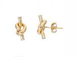 Golden knot earrings 14k (code S243460)